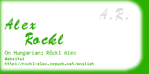 alex rockl business card